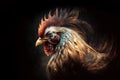 Image of colorful rooster on a clean background. Farm animals