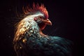 Image of colorful rooster on a clean background. Farm animals