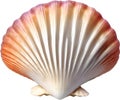 an image of a colorful seashell. Ai-Generated