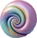 an image of a colorful seashell. Ai-Generated