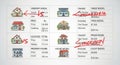 property model comparison chart with prices Royalty Free Stock Photo