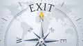 Compass exit Royalty Free Stock Photo