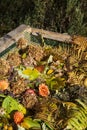 Image of compost bin in the garden Royalty Free Stock Photo