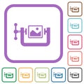 Image compression solid simple icons Royalty Free Stock Photo