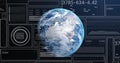 Image of computing data processing over globe Royalty Free Stock Photo