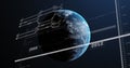 Image of computing data processing over globe Royalty Free Stock Photo