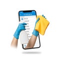 Digital Housekeeping Service App Concept Royalty Free Stock Photo
