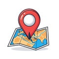 This image conceptually represents navigation or geographical identification Royalty Free Stock Photo
