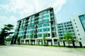 Image of condo on afternoon with blue sky background Royalty Free Stock Photo