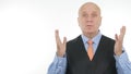 Confident Businessman Image Making Hand Gestures and Talking Royalty Free Stock Photo