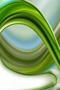 image consisting of green smooth lines resembling sea waves and elemental whirlwinds Royalty Free Stock Photo
