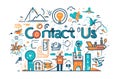 Image for Contact us page, using vibrant colors and dynamic lines to represent dynamic and accessible nature of