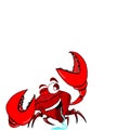 This image contains a cute and interesting vector image of a crab Royalty Free Stock Photo