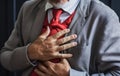 Cardiac Distress Elderly Man Suffers Sudden Chest Pain - Health Emergency - Generative AI