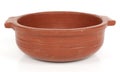 Image of a cooking clay pot on a white background Royalty Free Stock Photo