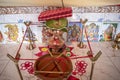 Image of copper mangal kalash with mango leaf and Coconut Royalty Free Stock Photo