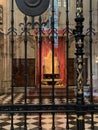 Coronation chair throne in Westminster Abbey London England Royalty Free Stock Photo