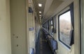 The image of corridor in the compartment car