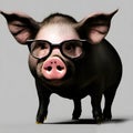 image of a couple different species of animals wearing spectacles. Royalty Free Stock Photo