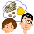 The image of a Couple, worried about money