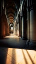 Image created from AI, Beautiful of the interior of the cathedral