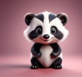 Badger Bliss: 3D Rendering Delight