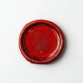 image creates a red wax seal or signet isolated on a clear background Royalty Free Stock Photo