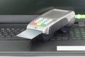 Credit cards reader Royalty Free Stock Photo