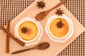 Image of creme brulee desserts. Royalty Free Stock Photo