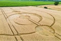 crop circles field Alsace France Royalty Free Stock Photo