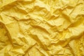 Image of Crumpled sheet of yellow paper. Texture for background usage Royalty Free Stock Photo