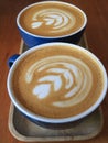 An image of a cup of cappuccino. Latte art Royalty Free Stock Photo