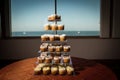 Image of cupcakes on a tiered stand