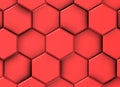 Image of 3d pink hexagons