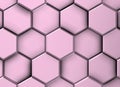 Image of 3d soft violet hexagons