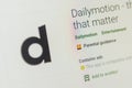 Dailymotion App Icon. Selective focus. Royalty Free Stock Photo
