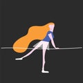 Image of dancer, vector or color illustration