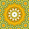 Image of dandelion and camomile white, yellow and green spring Kaleidoscope