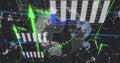 Image of data processing and diagrams over globe Royalty Free Stock Photo