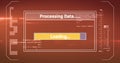 Image of data processing and loading over digital screen Royalty Free Stock Photo