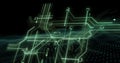 Image of data processing over computer circuit board Royalty Free Stock Photo
