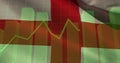 Image of data processing over flag of england Royalty Free Stock Photo