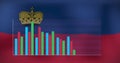 Image of data processing over flag of liechtenstein Royalty Free Stock Photo