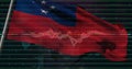 Image of data processing over flag of samoa Royalty Free Stock Photo