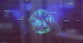 Image of data processing over globe and world map Royalty Free Stock Photo