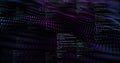 Image of data processing over purple spots on black background Royalty Free Stock Photo