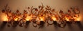 Decorative wall sconces diwali border frame Royalty Free Stock Photo