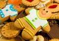 Image delicious cookies and gingerbread closeup
