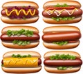 Image of Delicious-looking Hot Dogs. AI-Generated.