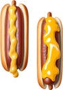 Image of Delicious-looking Hot Dogs. AI-Generated.